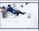 Rob Dyrdek floating photo print in blue and white DC sneakers.