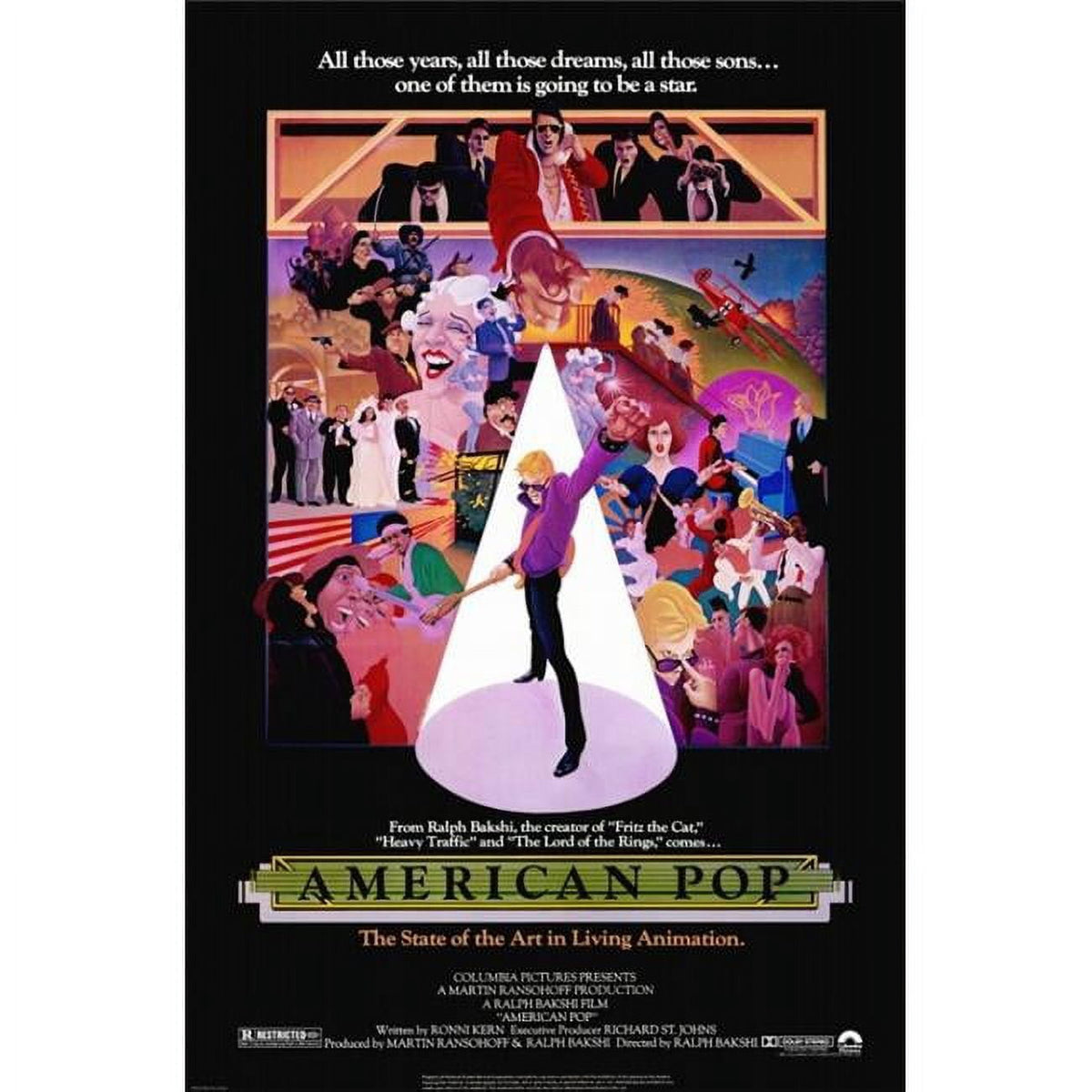 American Pop Movie Poster Print in large format 27x40.