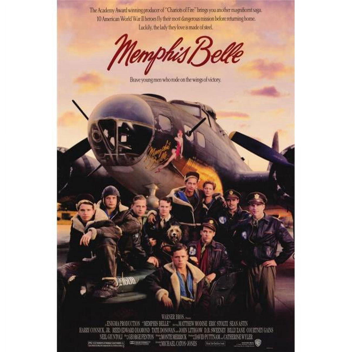 Memphis Belle Movie Poster Print in 27x40 size, showcasing cinematic artwork.