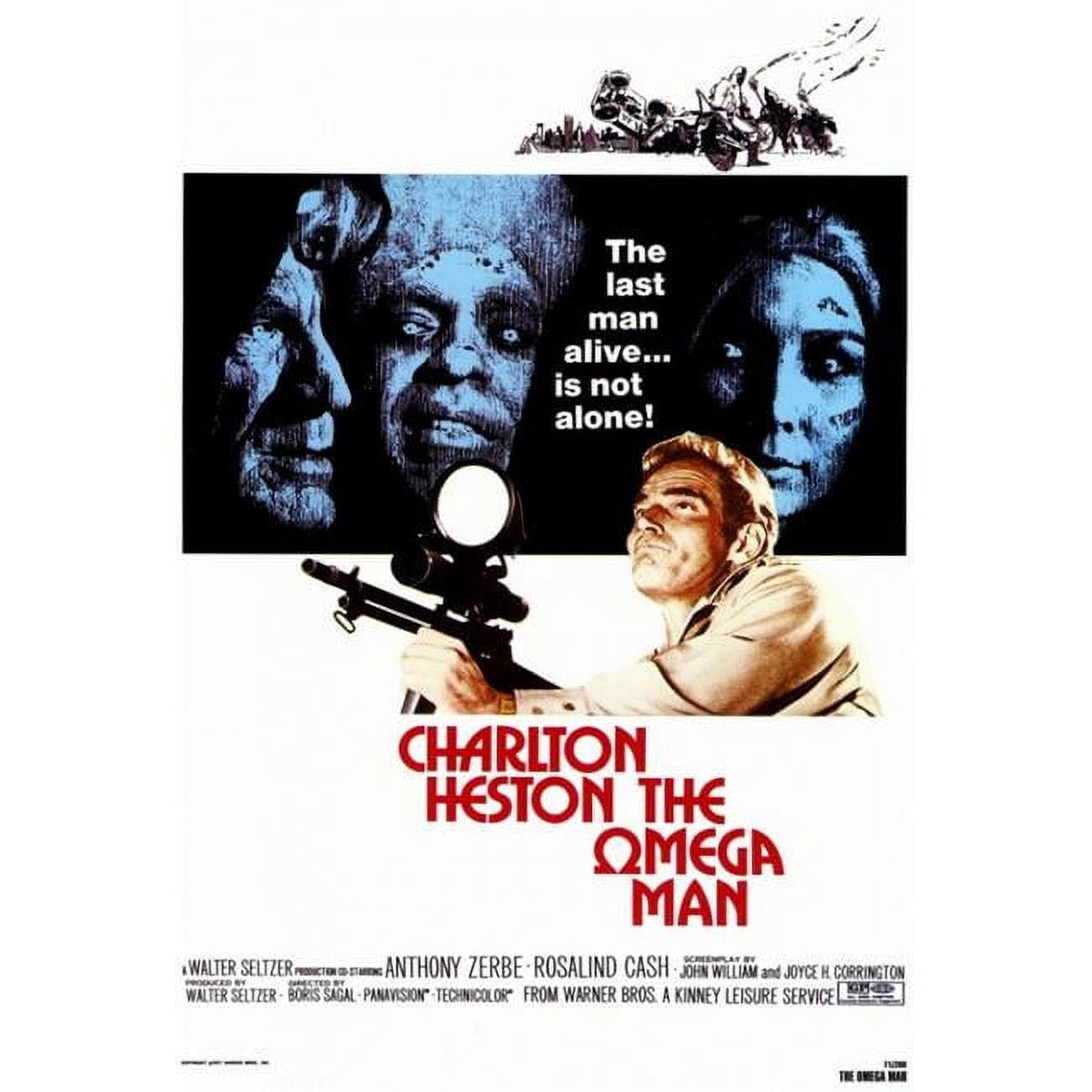 Omega Man Movie Poster Print in 27x40 size, featuring classic cinema artwork.