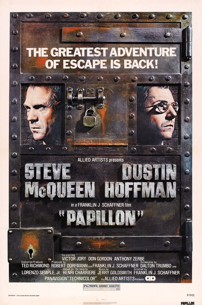 Papillon Movie Poster Masterprint showcasing classic film imagery.