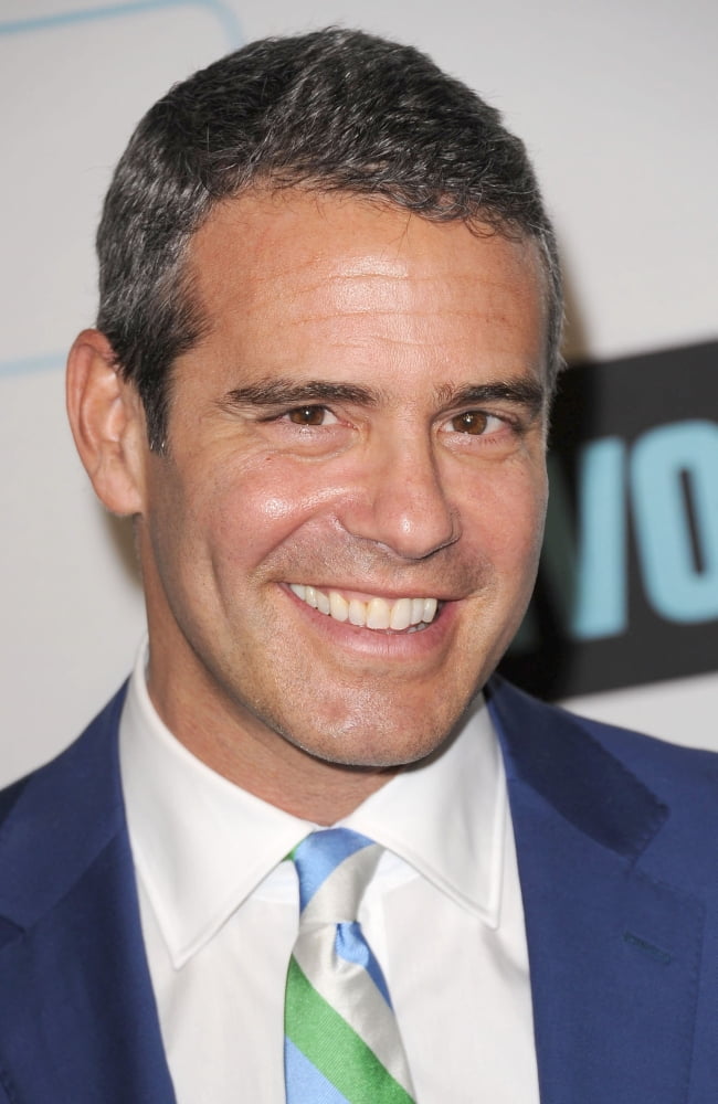 Andy Cohen arrivals photo print from Bravo Media's Upfront event, 2012.