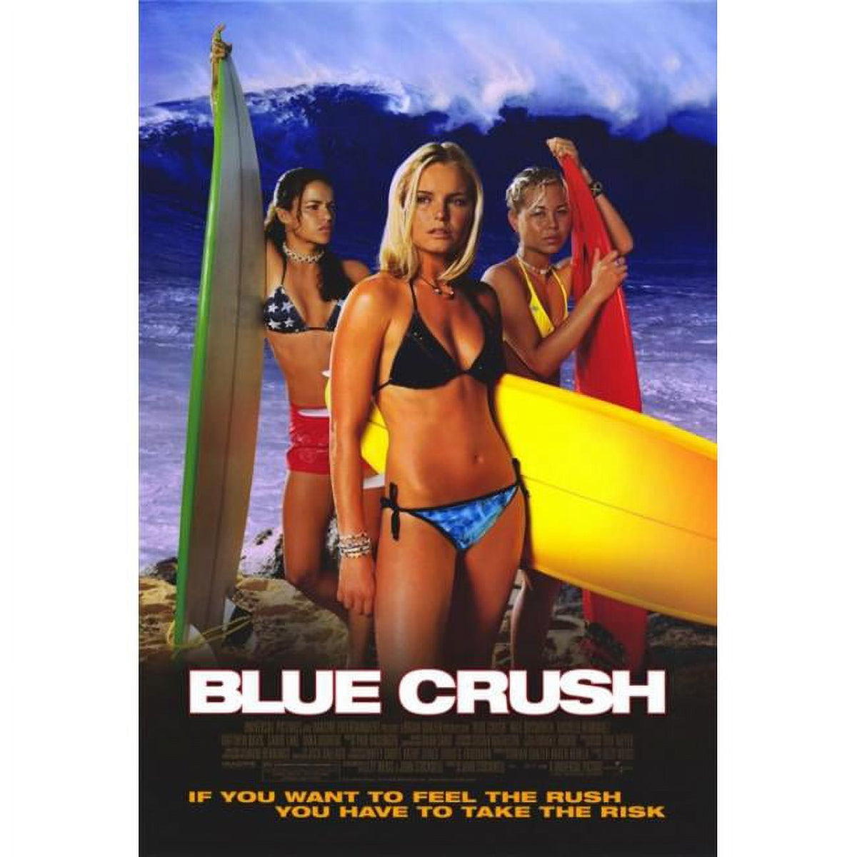 Blue Crush movie poster print showcasing surf and ocean vibes.
