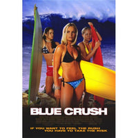 Blue Crush movie poster print showcasing surf and ocean vibes.