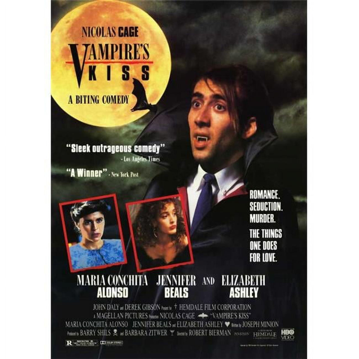 Vampire's Kiss movie poster print 27x40 inches.