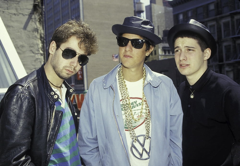 Beastie Boys photo print showcasing iconic hip-hop group.