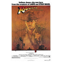 Raiders of the Lost Ark movie poster print in vibrant colors.