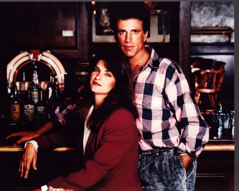 Kirstie Alley and Ted Danson Cheers photo print at the bar