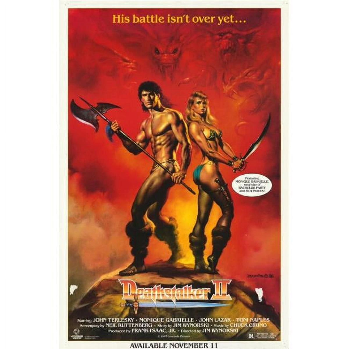 Deathstalker II Movie Poster Print in vibrant colors, 27x40 inches.