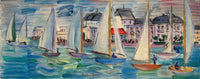 Régates à Deauville art print by Raoul Dufy, colorful seaside scene