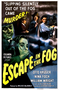 Escape In The Fog 1945 Movie Poster Print featuring Nina Foch and Konstantin Shayne.