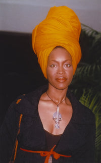 Erykah Badu portrait photo print showcasing her unique style and artistry.