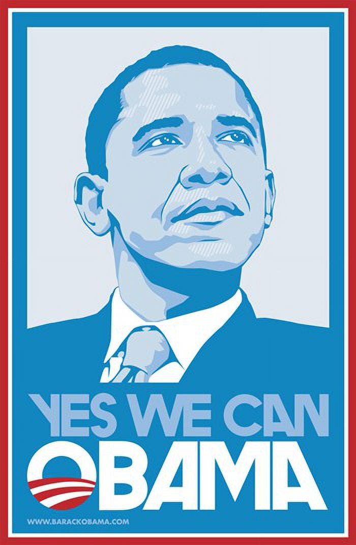 Barack Obama Blue Yes We Can Campaign Poster 11x17