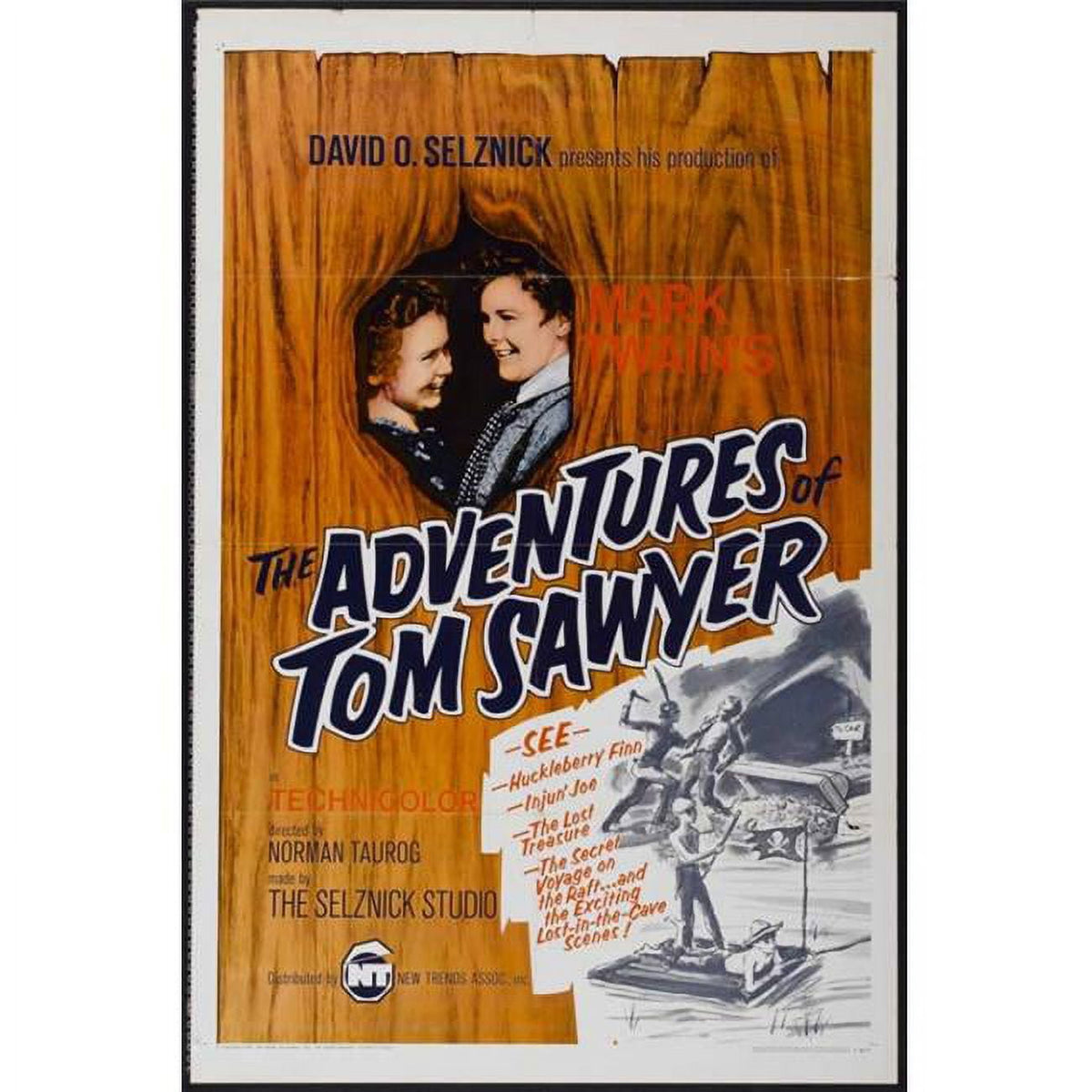 The Adventures of Tom Sawyer Movie Poster Print 27x40