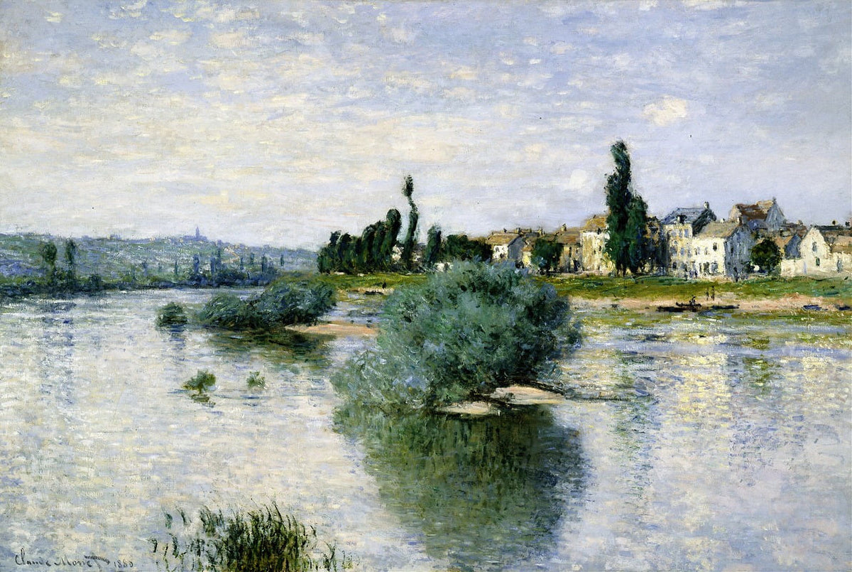 The Seine at Lavacourt art print by Claude Monet showcasing impressionistic style.