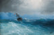 Gathering Storm poster print by Ivan Aivazovsky showcasing turbulent seas and dramatic skies.