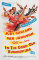 In The Good Old Summertime movie poster print featuring Van Johnson and Judy Garland