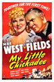 My Little Chickadee movie poster featuring Mae West and W.C. Fields, 1940 classic film artwork.