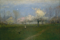 Spring Blossoms in Montclair, New Jersey Fine Art Print by George Inness