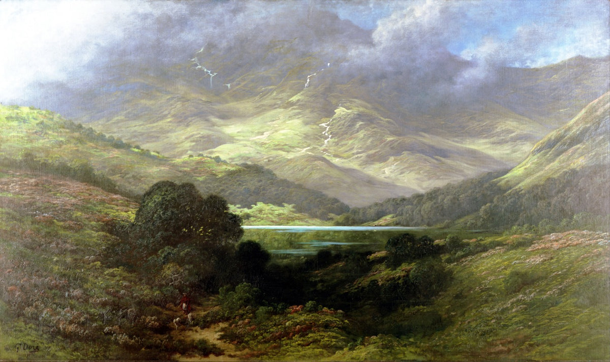 Scottish Highlands landscape poster print by Gustave Doré