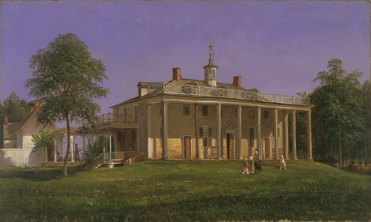 View of Mount Vernon poster print by Ferdinand Richardt showcasing American landscape.
