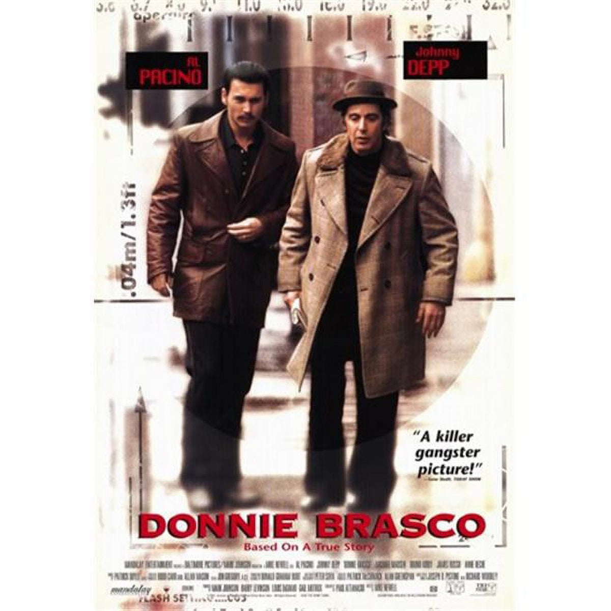 Donnie Brasco Movie Poster 11x17 print featuring iconic film characters.
