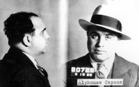 Al Capone mug shot photo print showcasing the infamous gangster.