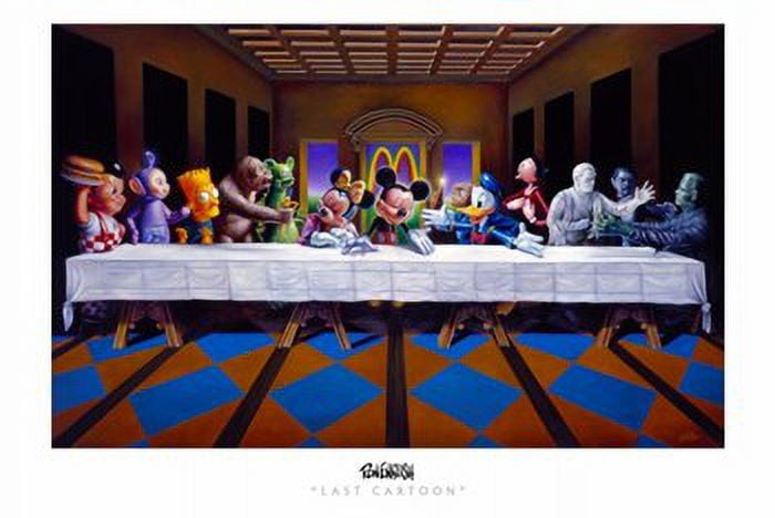 Last Cartoon Last Supper Parody Movie Poster 17x11