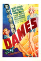 Dames movie poster print featuring Dick Powell and Joan Blondell, 1934 classic film art