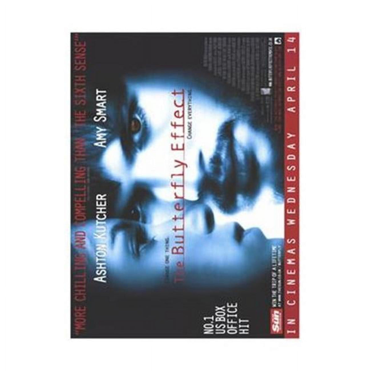 The Butterfly Effect movie poster print, 11x17 size.