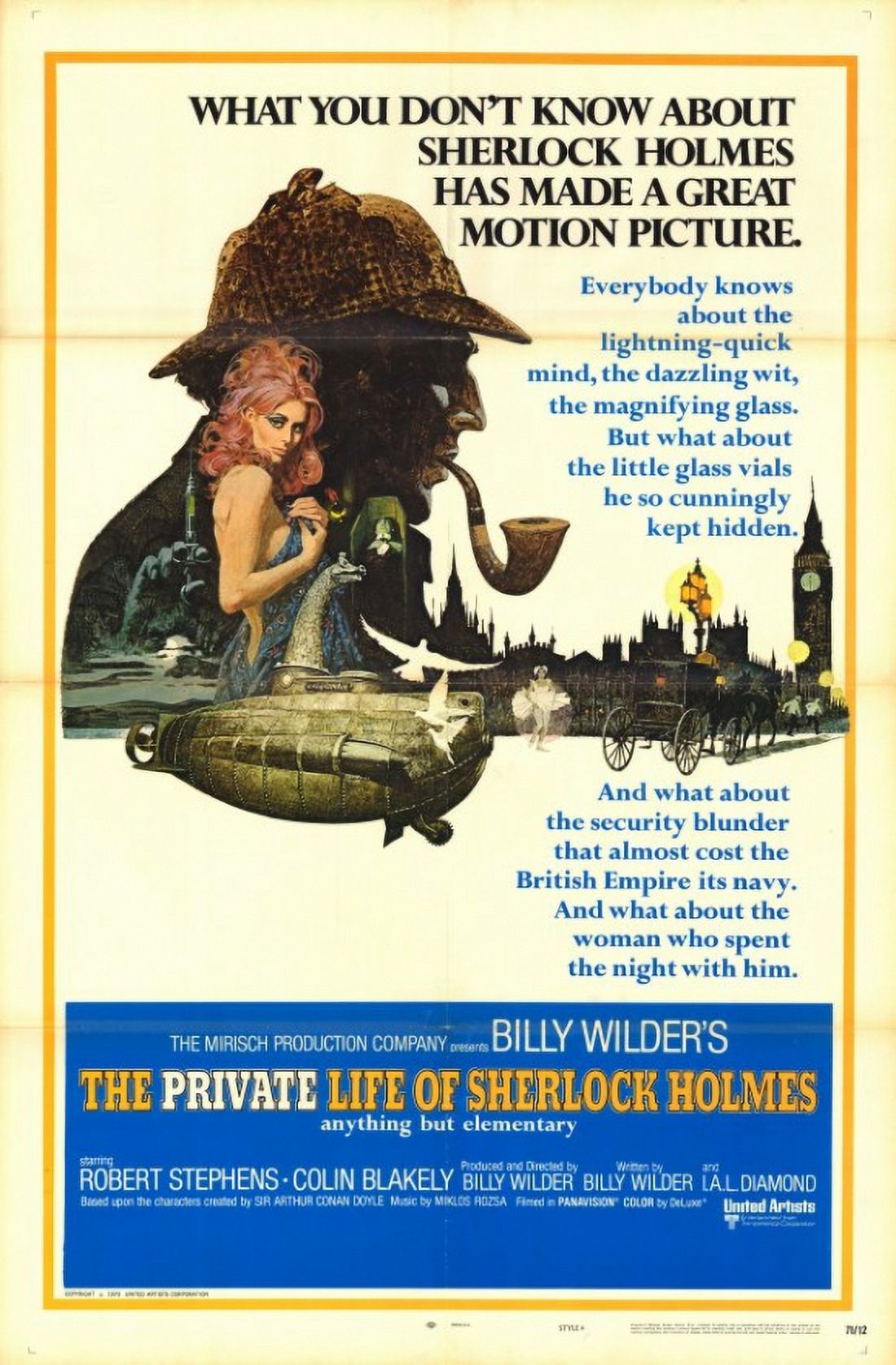The Private Life of Sherlock Holmes movie poster 11x17