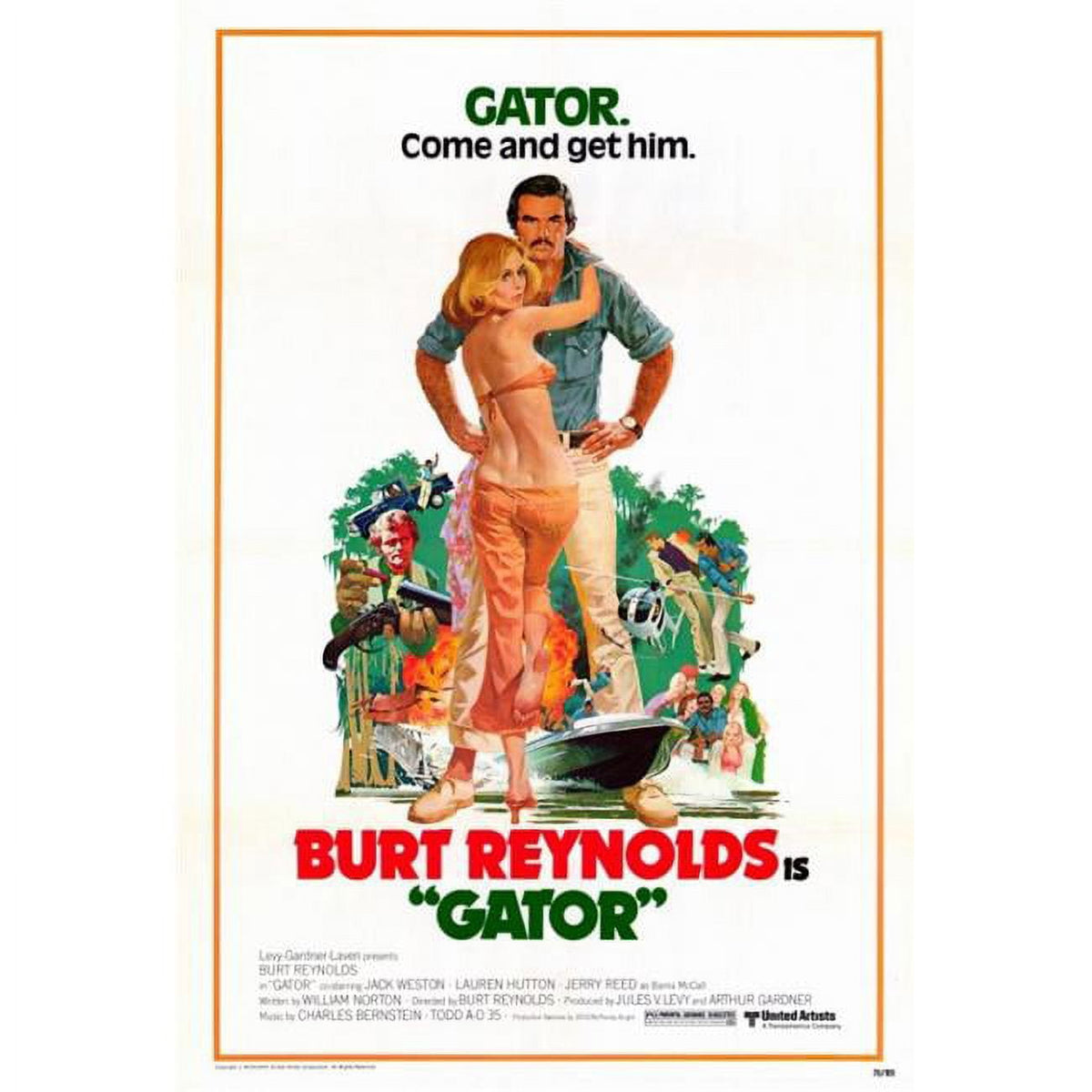 Gator Movie Poster Print showcasing classic horror theme, size 27x40.