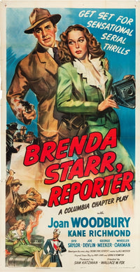 Brenda Starr Reporter Movie Masterprint Poster featuring Kane Richmond and Joan Woodbury, 1945.