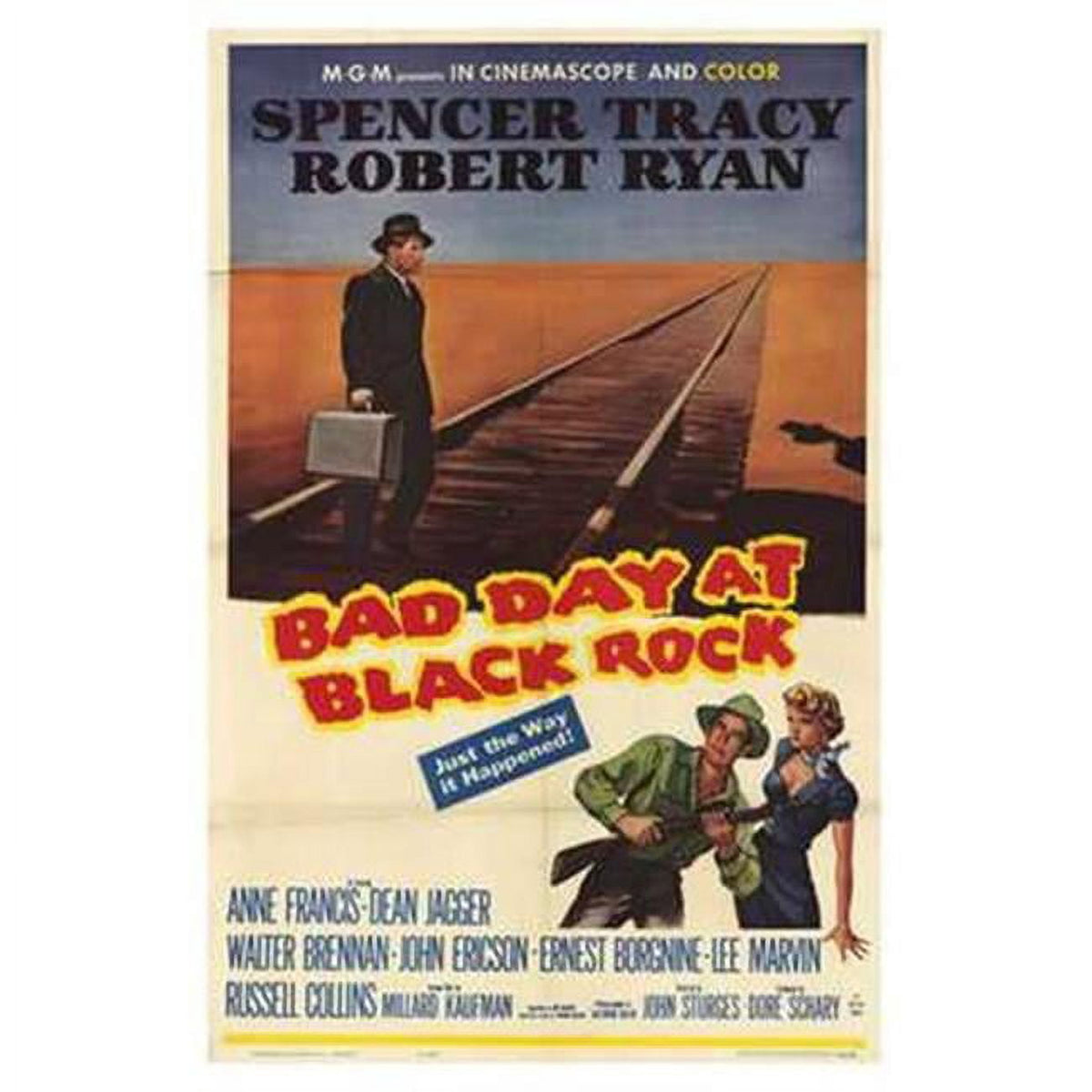 Bad Day At Black Rock Movie Poster featuring classic film art.