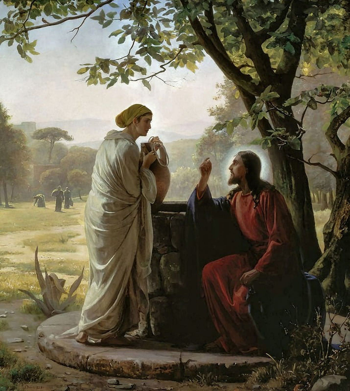 Woman at the Well Fine Art Print by Carl Bloch, available in multiple sizes.