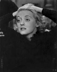 Bette Davis portrait photo print in white wimple and black tunic, 8 x 10.