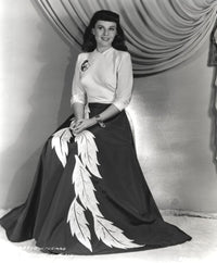 Paulette Goddard elegant portrait photo print in formal dress.