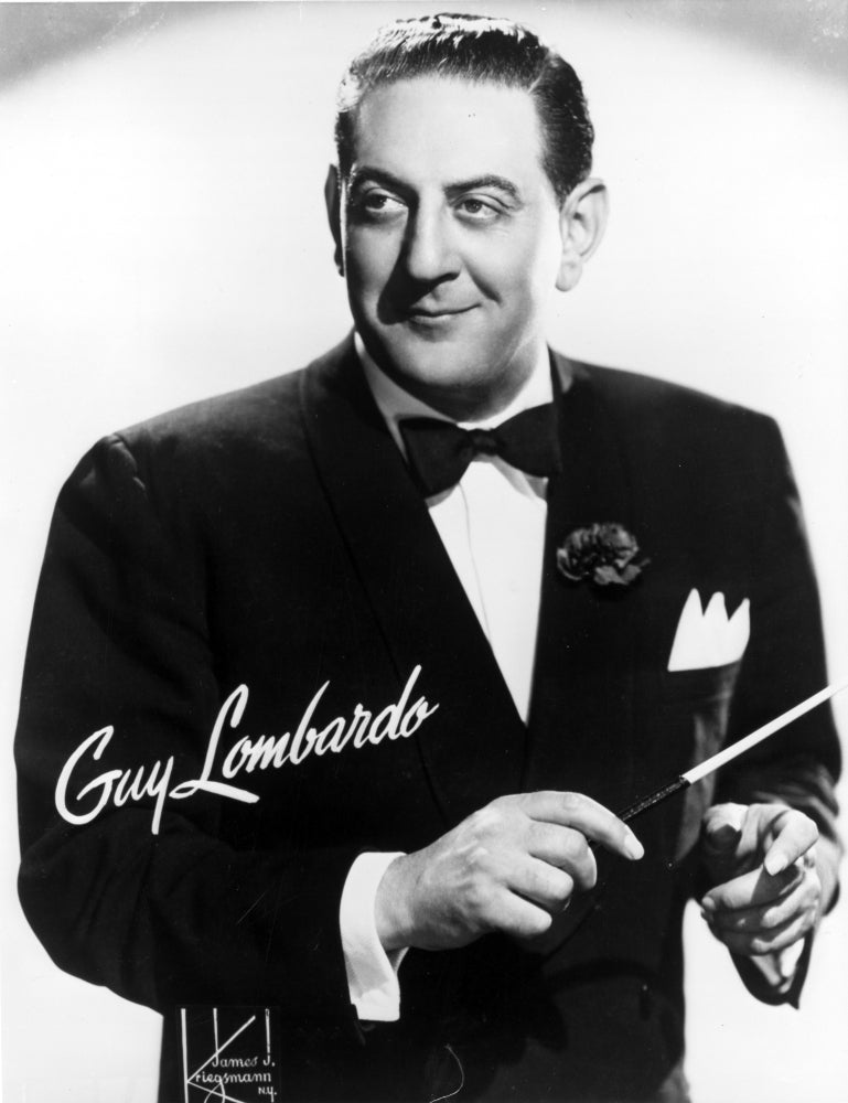 Signed Guy Lombardo photo print showcasing the legendary bandleader.