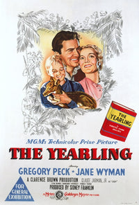 The Yearling movie masterprint poster featuring Claude Jarman Jr. and Gregory Peck