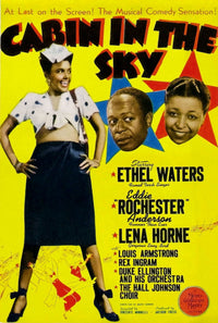 Cabin in the Sky movie poster print featuring Lena Horne, Eddie Anderson, and Ethel Waters.