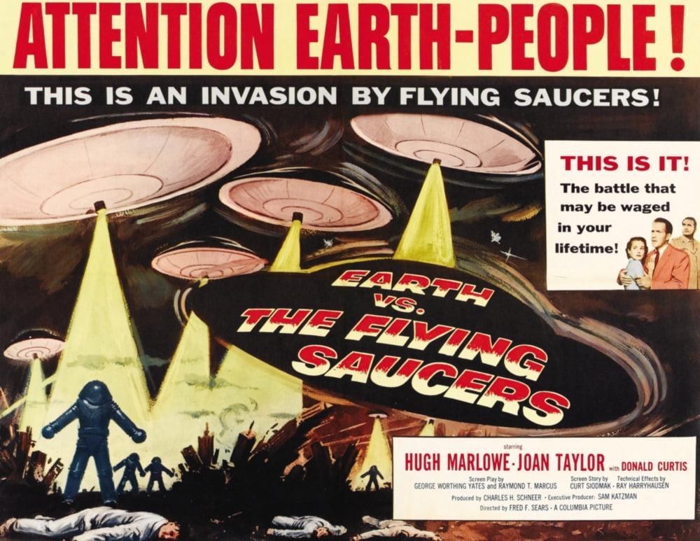 Earth Vs. The Flying Saucers movie masterprint poster art from 1956
