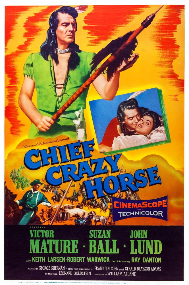 Chief Crazy Horse Movie Masterprint Poster featuring Victor Mature and Suzan Ball