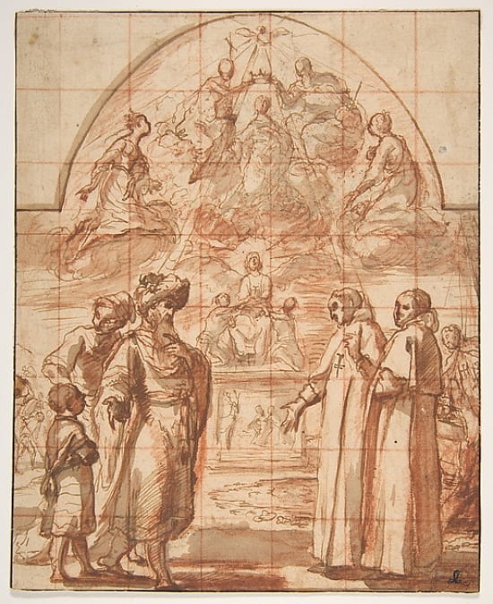 Allegory of the Trinitarian Order Art Print by Alessandro Tiarini, 8x10.