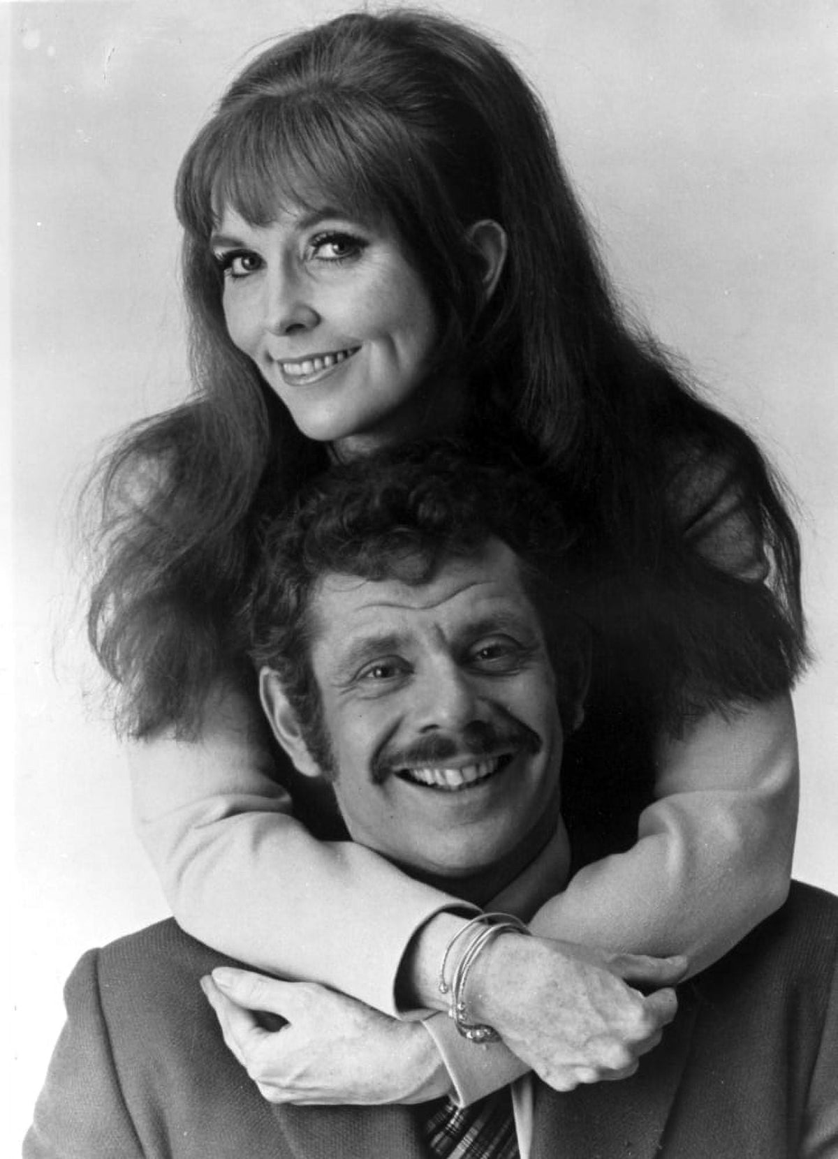 Jerry Stiller and Anne Meara iconic photo print, celebrating classic comedy.