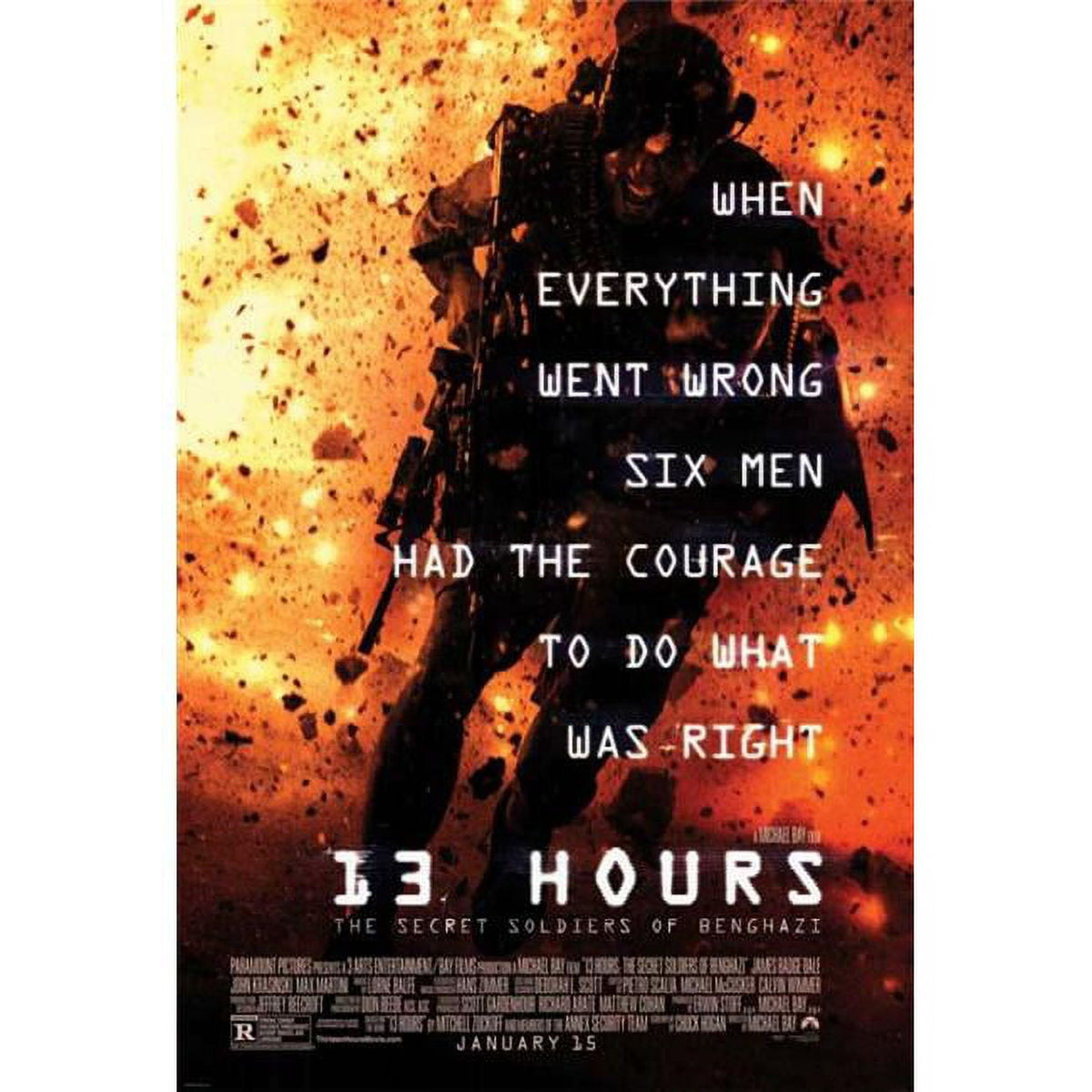 13 Hours The Secret Soldiers of Benghazi Movie Poster 11x17