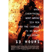 13 Hours The Secret Soldiers of Benghazi Movie Poster 11x17