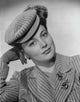 Olivia DeHavilland portrait in stripes dress photo print.