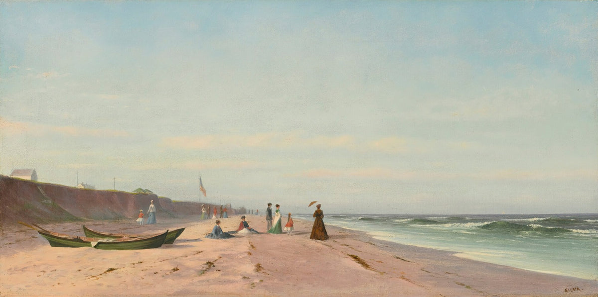 The Beach at Long Branch New Jersey (1869) art print by Francis Augustus Silva