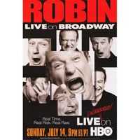 Robin Williams Live on Broadway movie poster in vibrant colors, 11x17 inches.