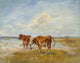 Cows on the Beach Sketch Poster Print by Theodor Philipsen